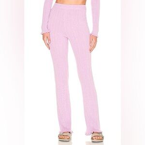 Tularosa Variegated Lilac Ribbed Knit Sweater Pants (XS)